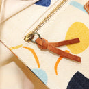 Miu Miu Handtasche Canvas Weiß Gold Auth bs35192-23