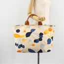 Miu Miu Handtasche Canvas Weiß Gold Auth bs35192-25