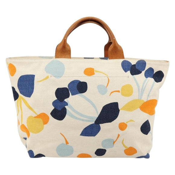 Miu Miu Handtasche Canvas Weiß Gold Auth bs35192