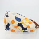 Miu Miu Handtasche Canvas Weiß Gold Auth bs35192-3