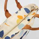 Miu Miu Handtasche Canvas Weiß Gold Auth bs35192-6