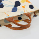 Miu Miu Handtasche Canvas Weiß Gold Auth bs35192-7