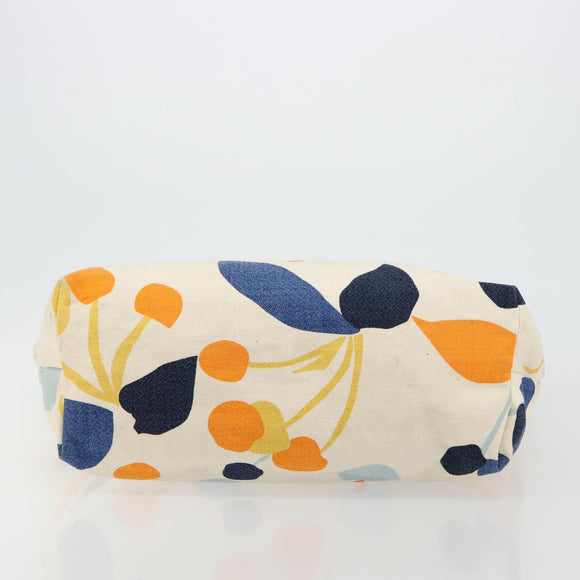 Miu Miu Handtasche Canvas Weiß Gold Auth bs35192