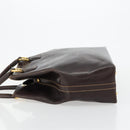 FENDI Hand Bag Leather Brown Gold Auth bs35193-5
