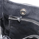 CHANEL Tote Bag Caviar Skin Black Gold CC Auth bs35194-20