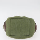 BURBERRY Blue Label Hand Bag straw Green Auth bs35195-6