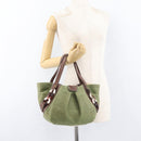 BURBERRY Blue Label Hand Bag straw Green Auth bs35195-21
