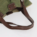 BURBERRY Blue Label Hand Bag straw Green Auth bs35195-8