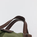 BURBERRY Blue Label Hand Bag straw Green Auth bs35195-9