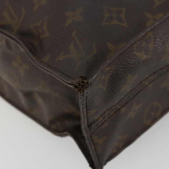 LOUIS VUITTON Monogram Sac Plat Hand Bag M51140 LV Auth bs35196