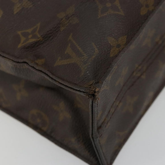 LOUIS VUITTON Monogram Sac Plat Hand Bag M51140 LV Auth bs35196
