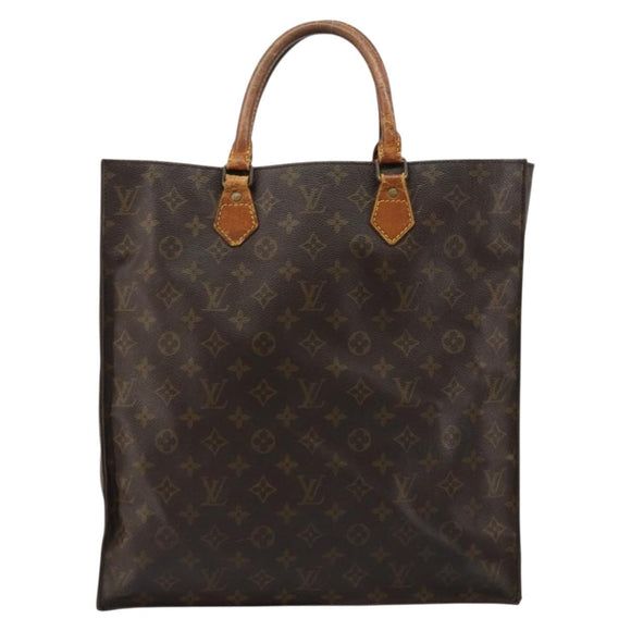 LOUIS VUITTON Monogram Sac Plat Hand Bag M51140 LV Auth bs35196