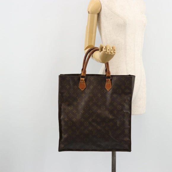 LOUIS VUITTON Monogram Sac Plat Hand Bag M51140 LV Auth bs35196