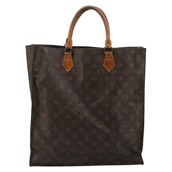LOUIS VUITTON Monogram Sac Plat Hand Bag M51140 LV Auth bs35196