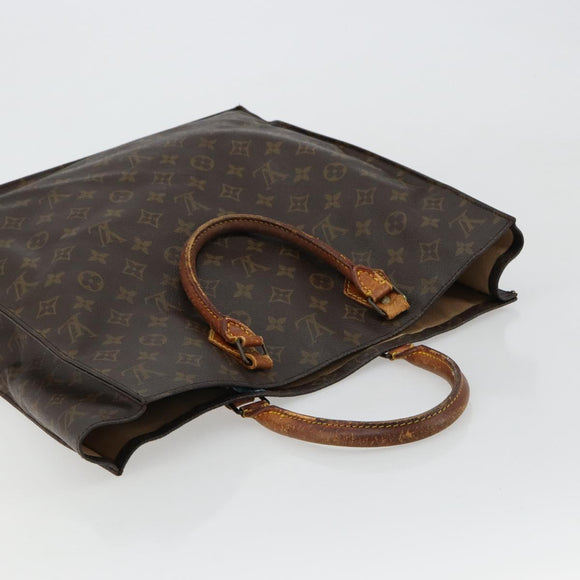 LOUIS VUITTON Monogram Sac Plat Hand Bag M51140 LV Auth bs35196