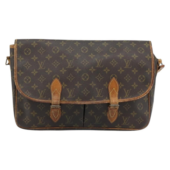 LOUIS VUITTON Monogram Gibeciere GM Shoulder Bag M42246 LV Auth bs35198