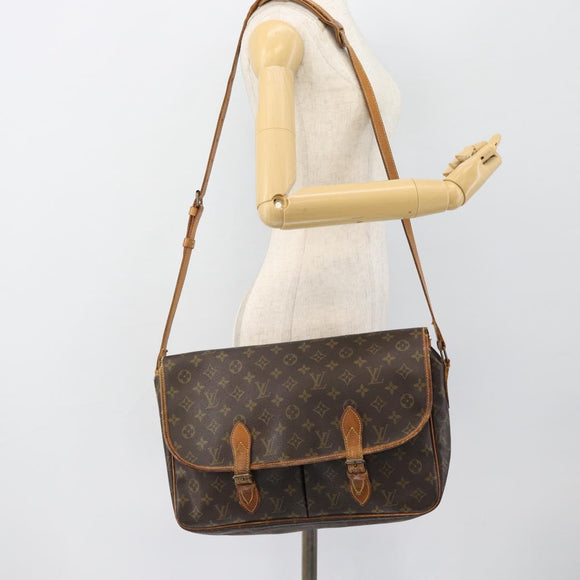 LOUIS VUITTON Monogram Gibeciere GM Shoulder Bag M42246 LV Auth bs35198