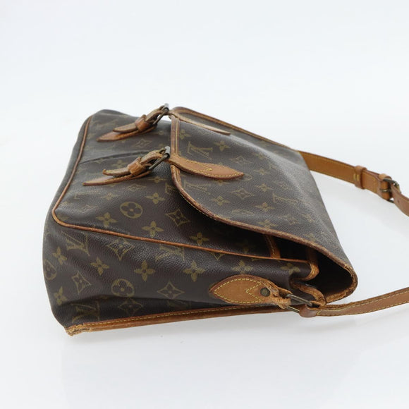 LOUIS VUITTON Monogram Gibeciere GM Shoulder Bag M42246 LV Auth bs35198