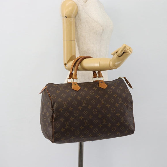 LOUIS VUITTON Monogram Speedy 35 Hand Bag M41524 LV Auth bs35199
