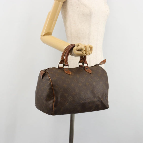 LOUIS VUITTON Monogram Speedy 30 Hand Bag M41526 LV Auth bs35201