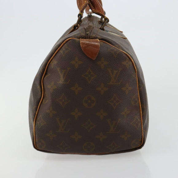 LOUIS VUITTON Monogram Speedy 30 Hand Bag M41526 LV Auth bs35201