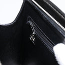 CHANEL Matelasse Chain Hand Bag Patent leather Black Silver CC Auth bs35206-20