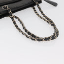 CHANEL Matelasse Chain Hand Bag Patent leather Black Silver CC Auth bs35206-7