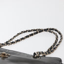 CHANEL Matelasse Chain Hand Bag Patent leather Black Silver CC Auth bs35206-8
