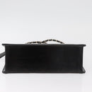 CHANEL Matelasse Chain Hand Bag Patent leather Black Silver CC Auth bs35206-5