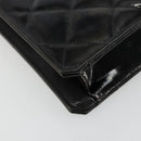 CHANEL Matelasse Chain Tote Bag Patent leather Black Gold CC Auth bs35207-15