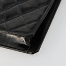 CHANEL Matelasse Chain Tote Bag Patent leather Black Gold CC Auth bs35207-16