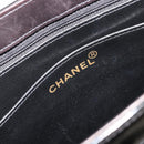 CHANEL Matelasse Chain Tote Bag Patent leather Black Gold CC Auth bs35207-18