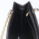 CHANEL Matelasse Chain Tote Bag Patent leather Black Gold CC Auth bs35207-20