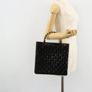 CHANEL Matelasse Chain Tote Bag Patent leather Black Gold CC Auth bs35207-23