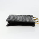 CHANEL Matelasse Chain Tote Bag Patent leather Black Gold CC Auth bs35207-3