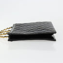CHANEL Matelasse Chain Tote Bag Patent leather Black Gold CC Auth bs35207-4