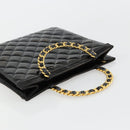 CHANEL Matelasse Chain Tote Bag Patent leather Black Gold CC Auth bs35207-6