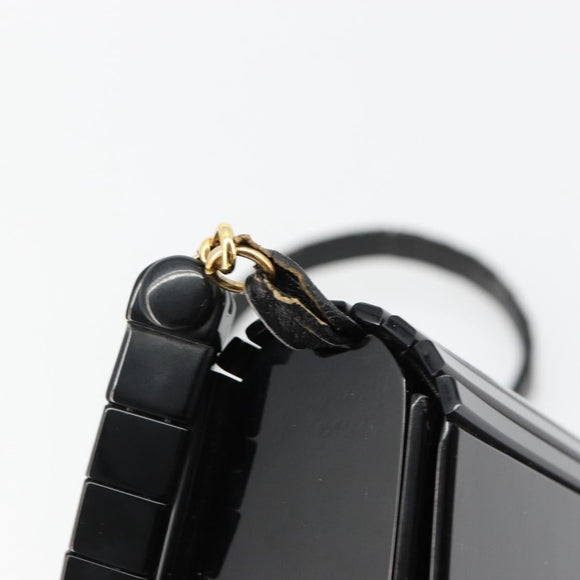 Gianni Versace Shoulder Bag plastic Black Auth bs35208