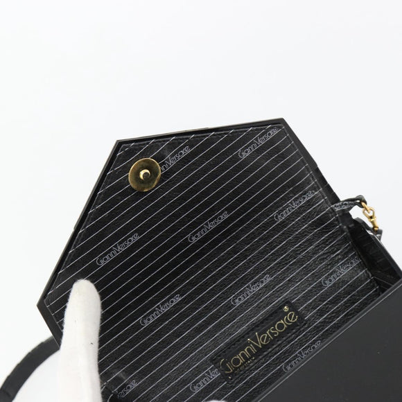 Gianni Versace Shoulder Bag plastic Black Auth bs35208