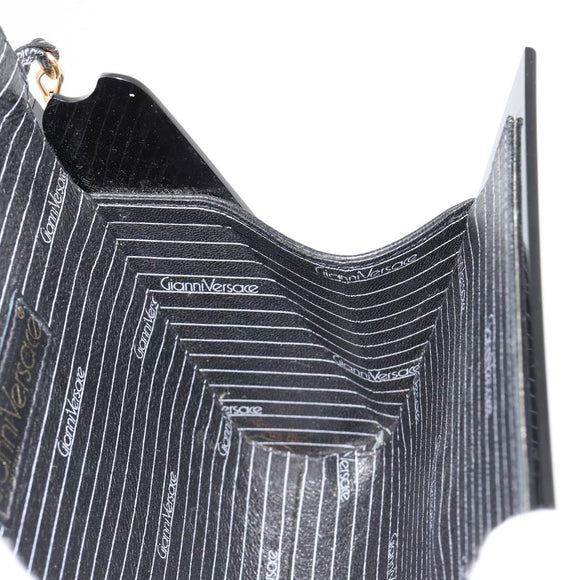 Gianni Versace Shoulder Bag plastic Black Auth bs35208
