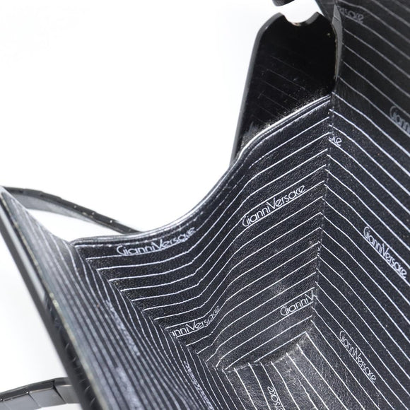 Gianni Versace Shoulder Bag plastic Black Auth bs35208