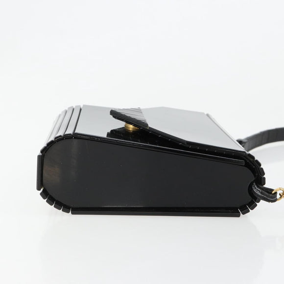 Gianni Versace Shoulder Bag plastic Black Auth bs35208
