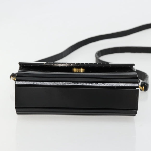 Gianni Versace Shoulder Bag plastic Black Auth bs35208