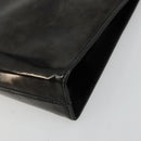 Salvatore Ferragamo Gancini Chain Bag Patent leather Black Gold Auth bs35209-9