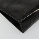 Salvatore Ferragamo Gancini Chain Bag Patent leather Black Gold Auth bs35209-14