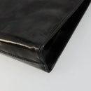 Salvatore Ferragamo Gancini Chain Bag Patent leather Black Gold Auth bs35209-15