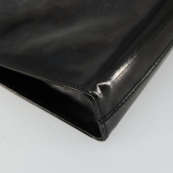 Salvatore Ferragamo Gancini Chain Bag Patent leather Black Gold Auth bs35209