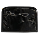 Salvatore Ferragamo Gancini Chain Bag Patent leather Black Gold Auth bs35209-2