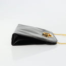 Salvatore Ferragamo Gancini Chain Bag Patent leather Black Gold Auth bs35209-3