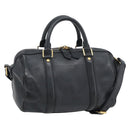 LOUIS VUITTON SC Bag PM Shoulder Bag Leather 2way Black M94694 LV Auth bs35210-1